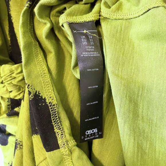 Green Smudge Jumpsuit - ASOS Curve Jersey Dolman Sleeve - Plus Size Romper - Picture 11 of 11